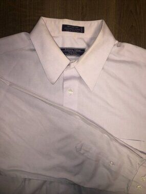 Roberto Villini Mens Large Button Up Dress Shirt Pink Travel Collection Cotton